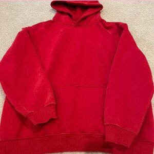 Red oversized hoodie